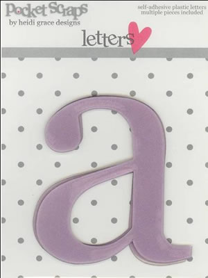 Heidi Grace - Girlfriends - Plastic Alpha Stickers a - 2/pk  (sold in 3's)